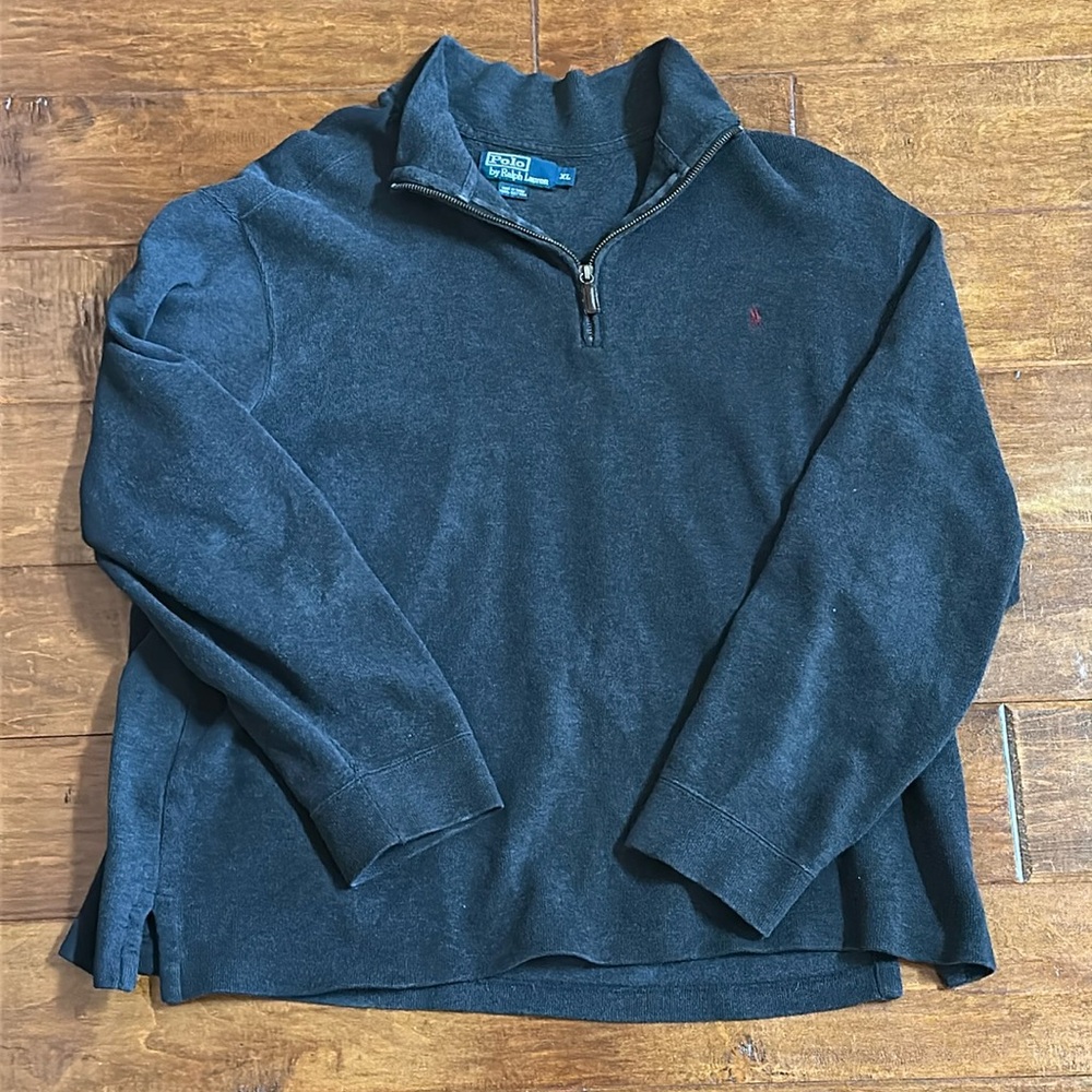 Ralph Lauren Polo Quarter Zip 100% Cotton Men’s Size XL Navy Blue